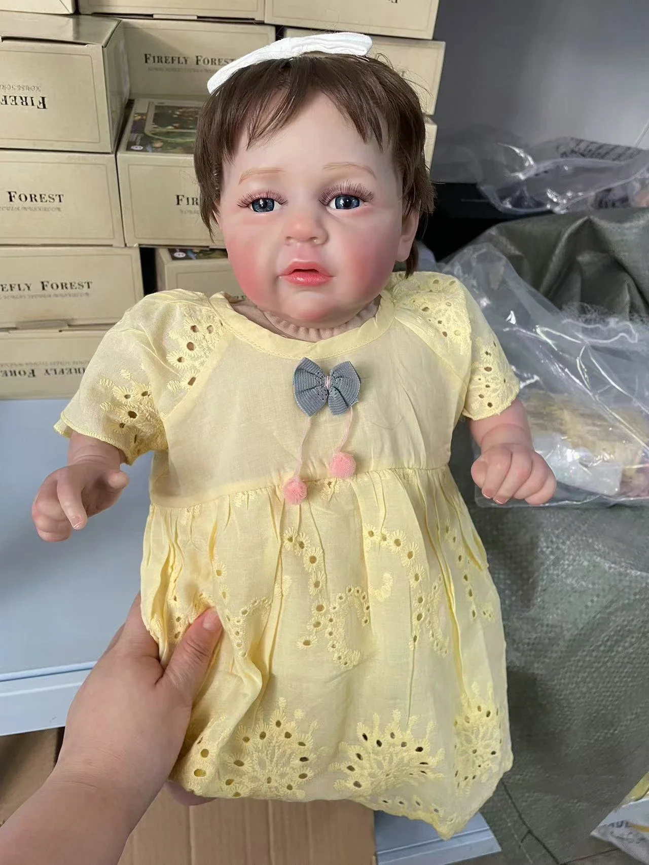 20inch Mary Ann Reborn Doll Newborn Lifelike Soft Touch Cuddly Body Doll Handmade with Genesis Paint Visible Veins Multiple