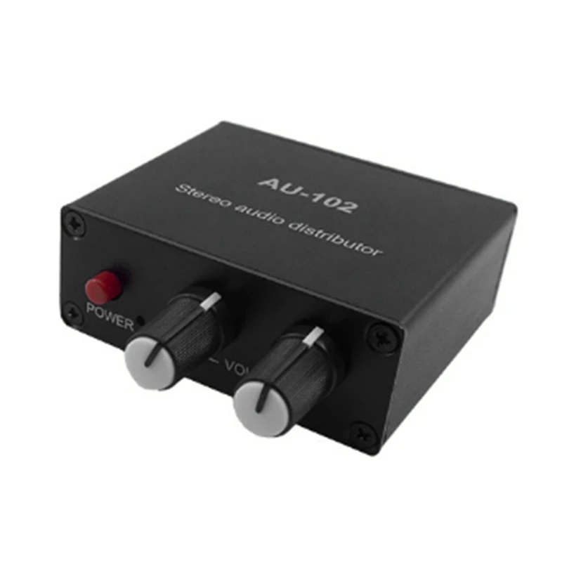 2 Channel Sound Amplifier 1 Input 2 Output 3.5Mm Alone Control Stereo Sound Distributor Sound Preamplifier