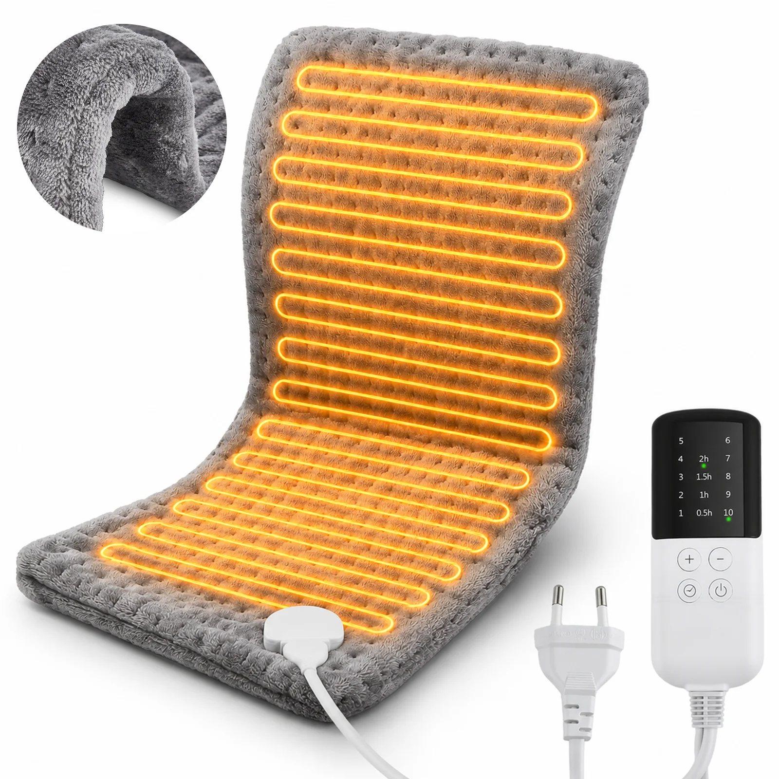 50W Electric Blanket 60x30cm with Timer 10Temperature Levels and Ultra-soft Polyester Fabric for Personalized Warmth and Comfort