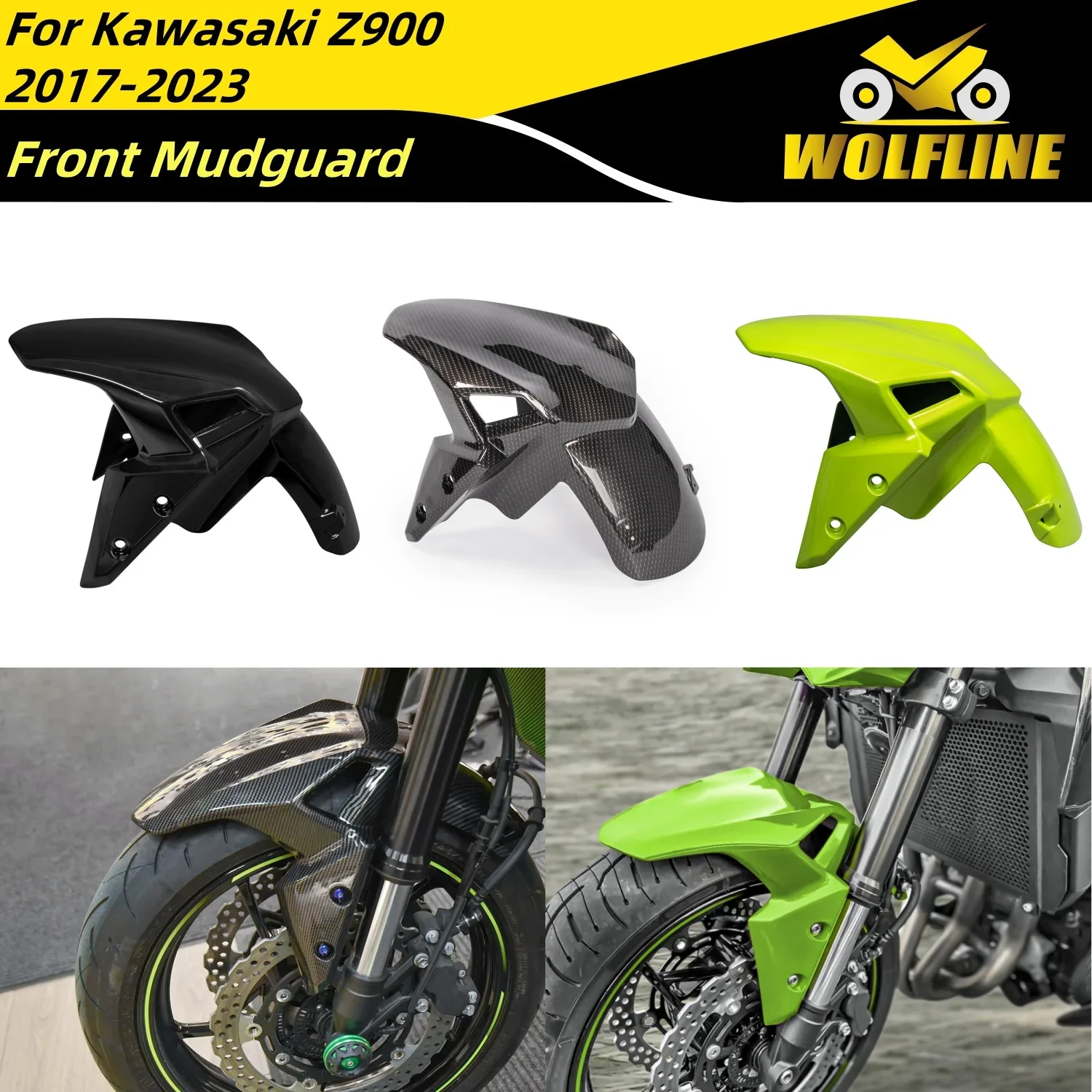 

WOLFLINE для Z900 переднее крыло брызговик для Kawasaki Z900 переднее колесо брызговик шина Hugger Fender 2017-2024