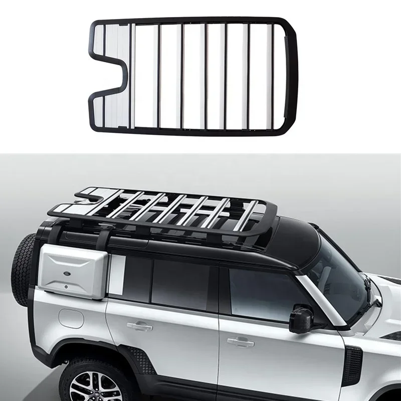 Aluminum Car Carrier Roof Rack Luggage Cargo Basket for Land Rover Defender 2020 2021 roof rack roof basket luggage rack