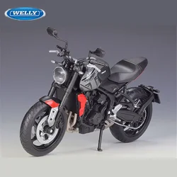 WELLY 1:12 Triumph Trident 660 Alloy Race Motorcycle Model Simulation Diecast Metal Street Sports Motorcycle Model Children Gift