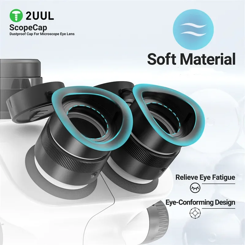 2UUL MS81 ScopeCap Dustproof Cap For Microscope Eye Lens Strong Shading Effect Eyepieces Dust Cover Protective Lens Cap