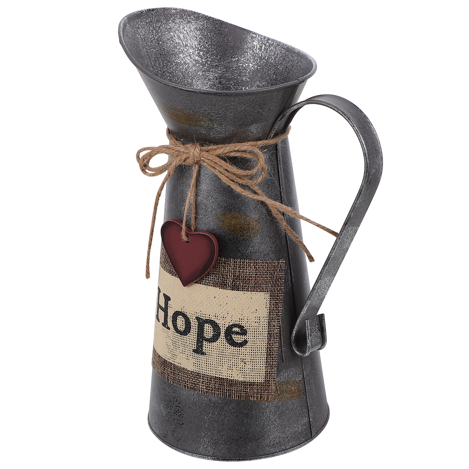

Coffee Pot Flower Bucket Iron Material Durable Elegant Decorative Vintage Metal Vase Garden Home Ornament Flowerpot
