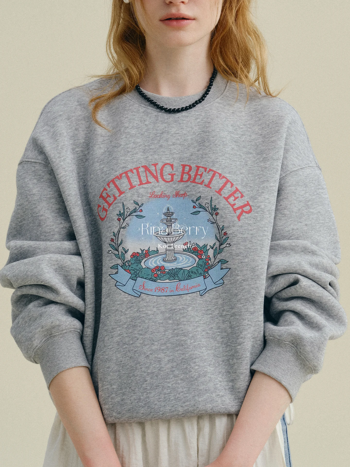 

Женский свитшот Rina Berry с винтажным принтом «Фонтан и сад», свободного кроя, повседневный, для поездок на работу, с цветными блоками, из смесового полиэстера и хлопка, с длинными рукавами