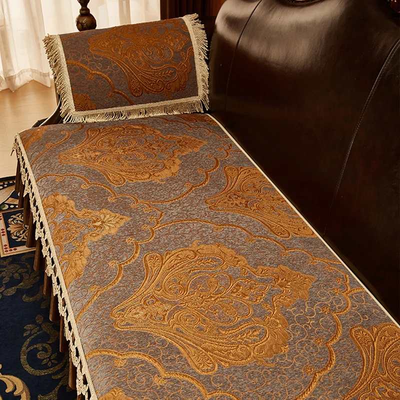 Luxury Jacquard Sofa Cover Home Decoration Anti-slip Wear-resistant Sofa Seat Towel Living Room Couch Armchairs Protective Cover