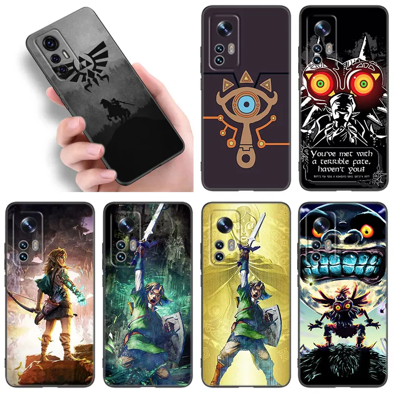 Z-Zeldas Game Black Silicone Phone Case For Xiaomi 10T 11 Lite 11T 12S 12X 13T 14 Pro A1 A2 POCO M3 M4 M6 X3 NFC X5 Pro F3 F5