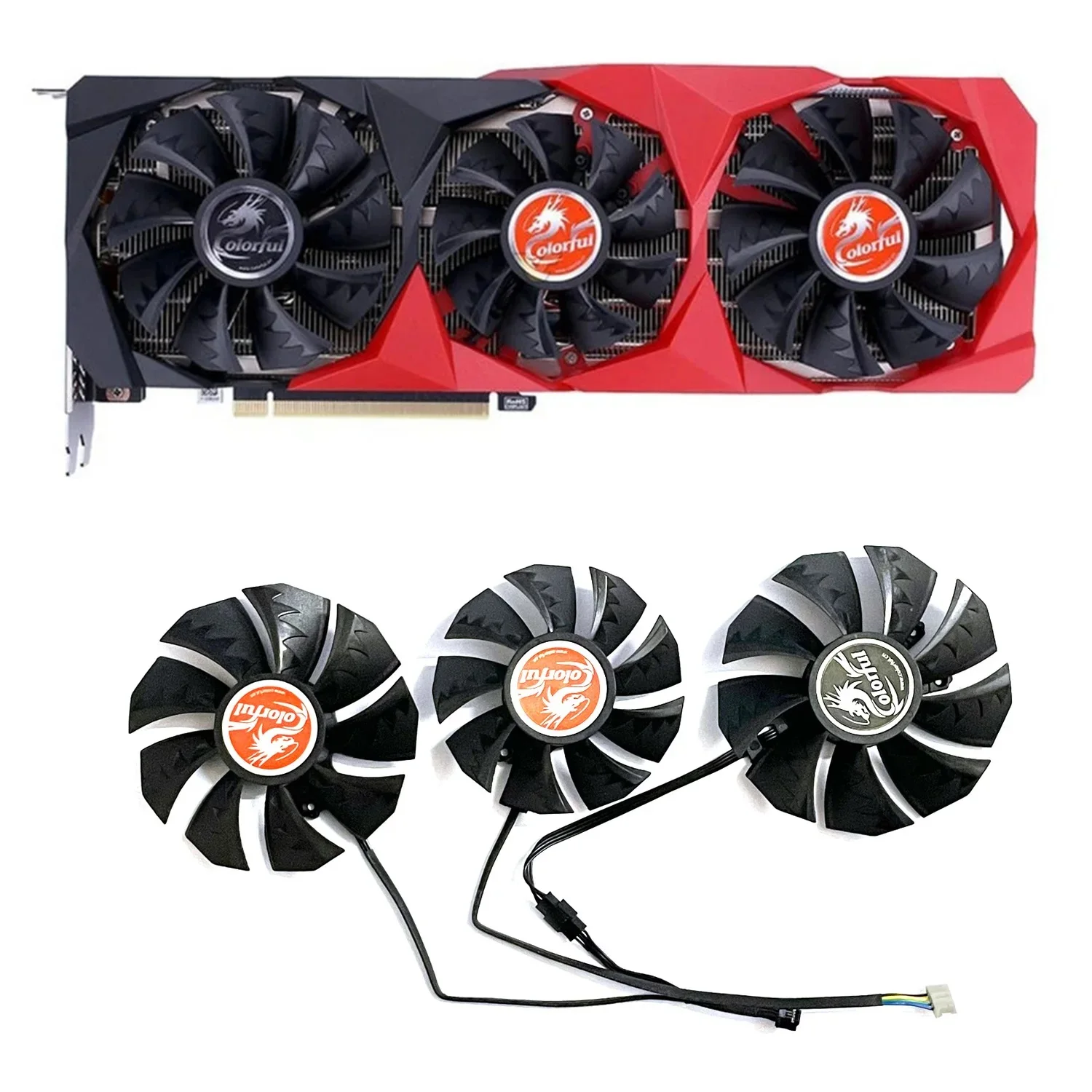 3Pcs Nieuwe 87Mm 4pin RTX3060 Gpu Koeler Voor Kleurrijke Geforce Rtx 3060 3070 3080 Ti 3090 Nb 12G-V videokaart Koelventilator