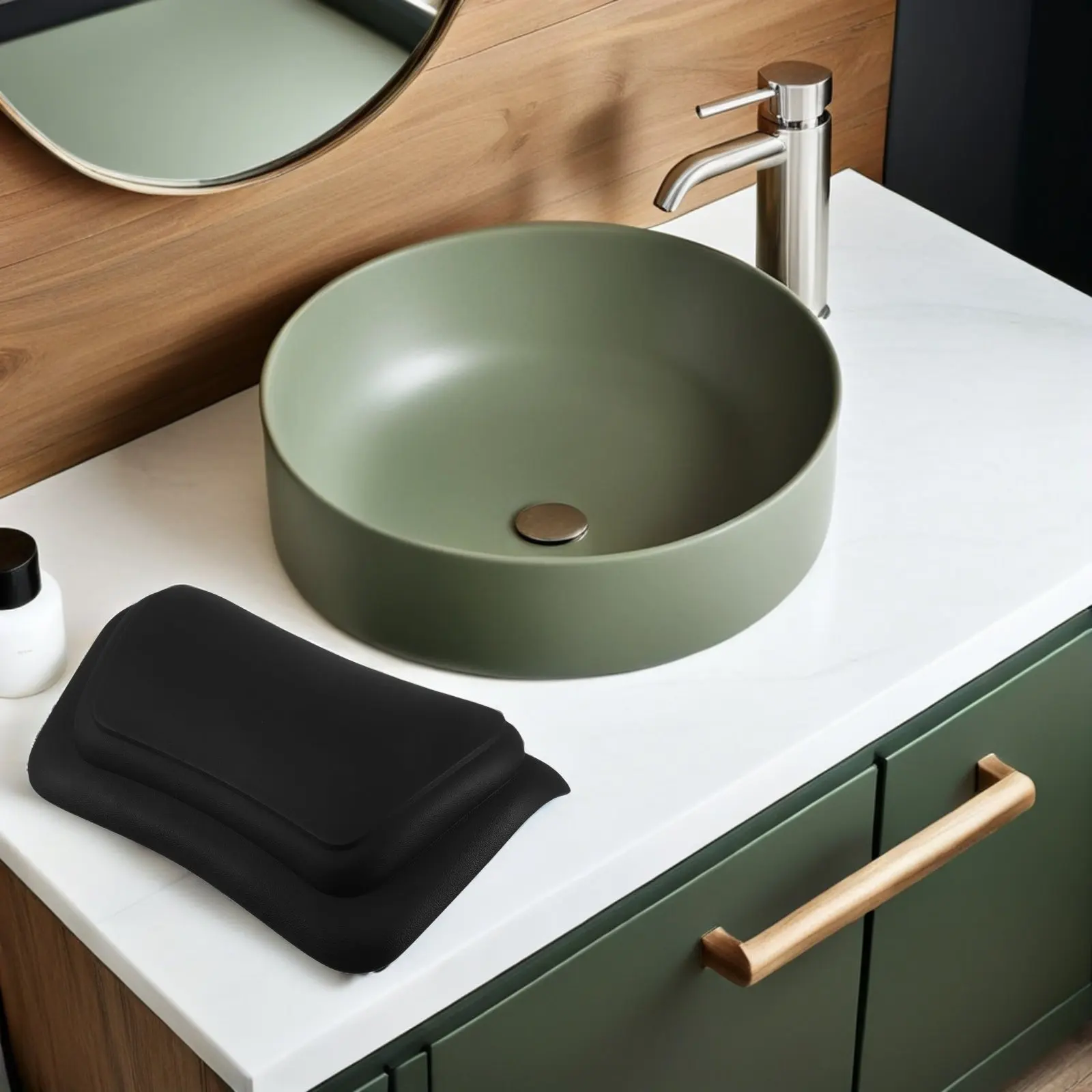 

Подушка для ванны черная, нескользящая, из ПУ, для спа-процедур, с поддержкой шеи и спины, для расслабления, с присосками, для ванн, аксессуары для ванны