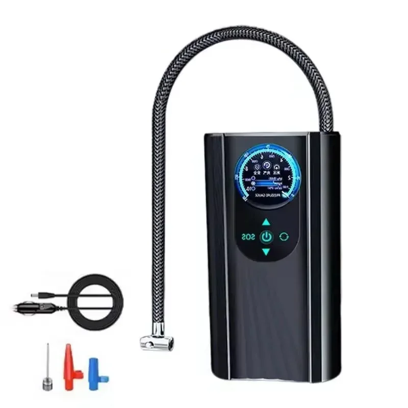 Customizable Car Air Pump with Digital Pressure Gauge High-Precision LCD Display Electric Air Pump/Compressor Suitable