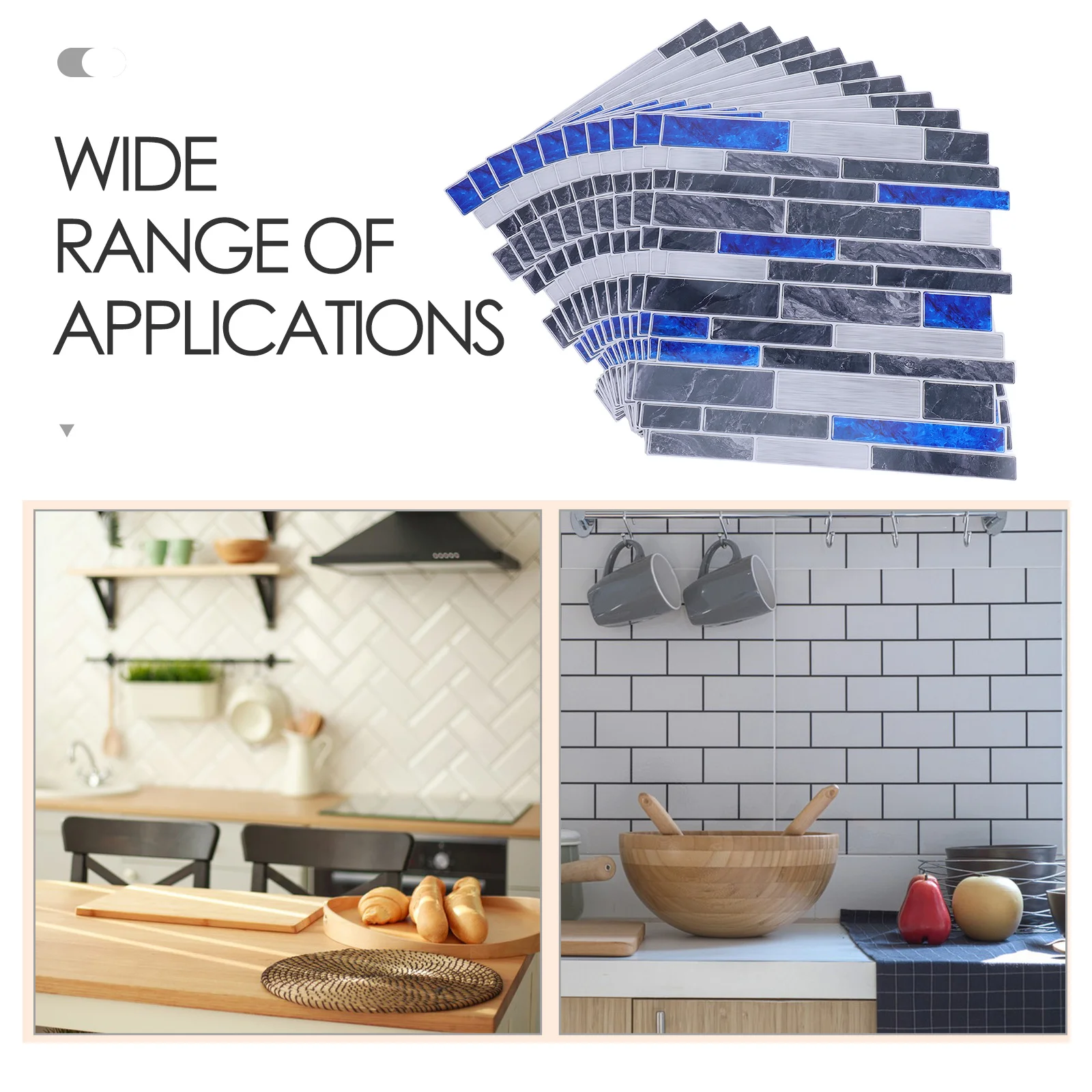 10 قطع من ملصقات الحائط الرخامية المقاومة للماء، عصا تقشير باكسبلاش، ديكور جدار المطبخ والحمام، نمط رخامي PVC
