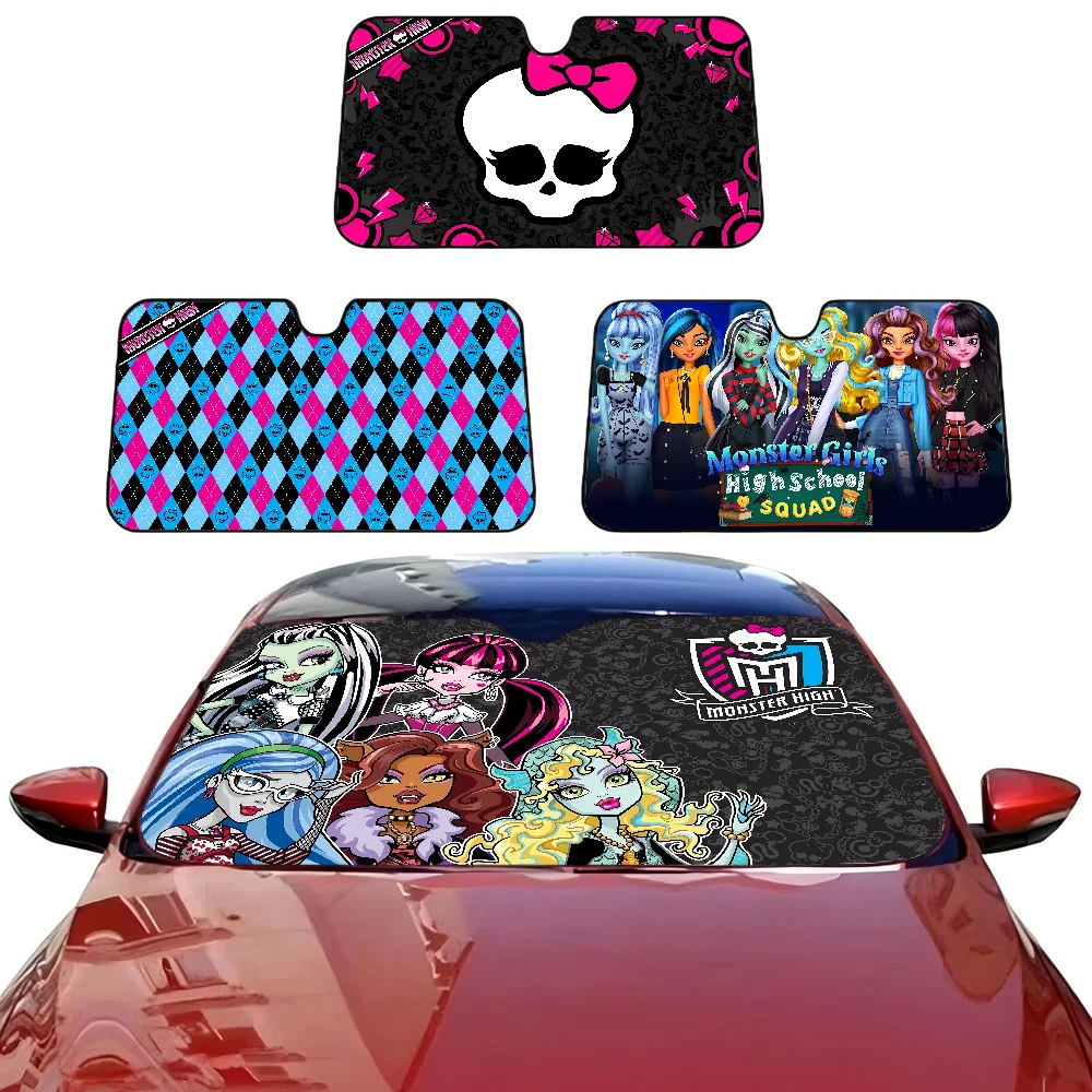 

M-Minecraft-Ghast F-Fireball Car Sunshade Shield Windshield Window Sun Blocker CoverProtection for Truck SUV Visor Universal