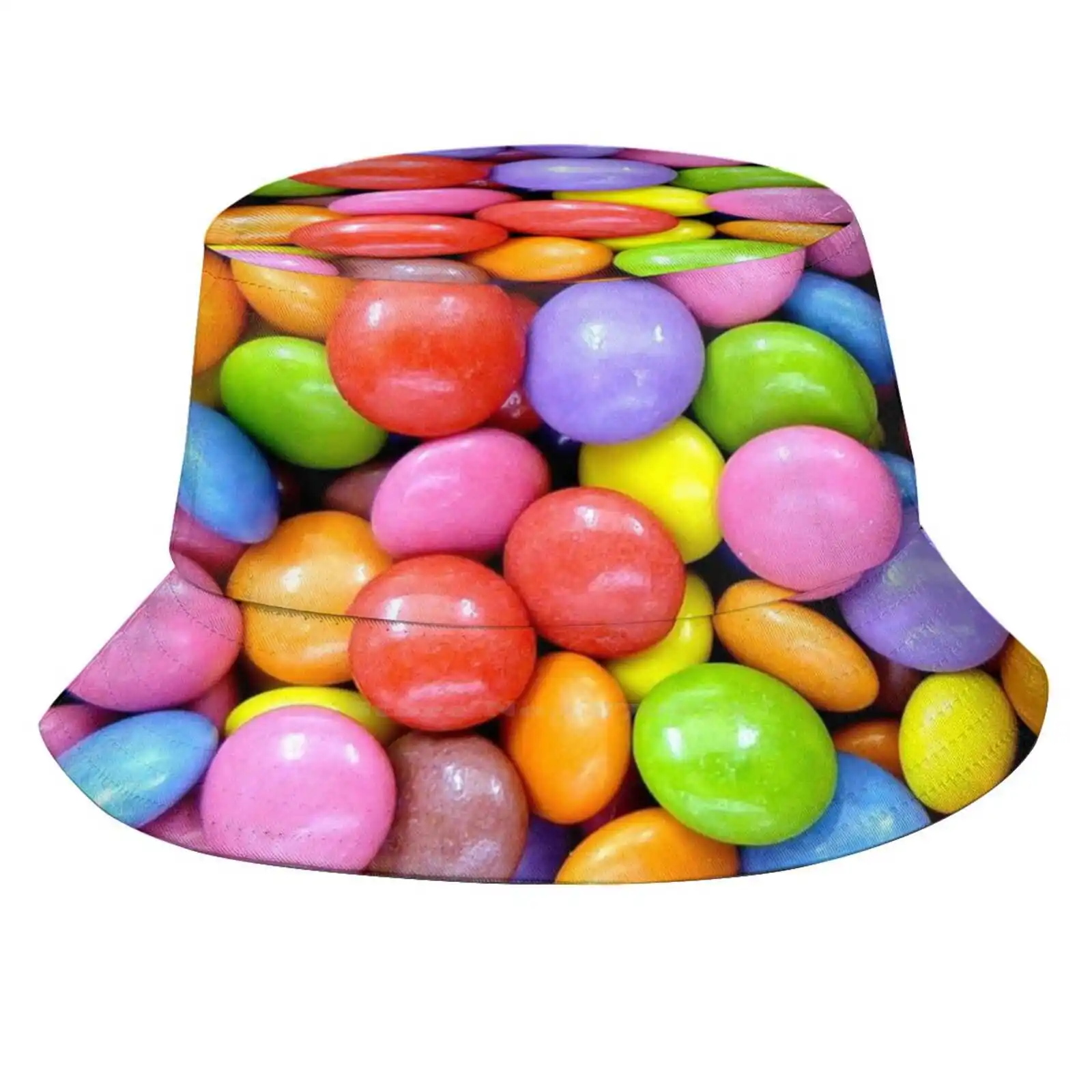 Smarties Women Men Fisherman Hats Bucket Caps Smarties Chocolate Smarties Sweets Smarties Pattern Smarties Candy Candy Pattern