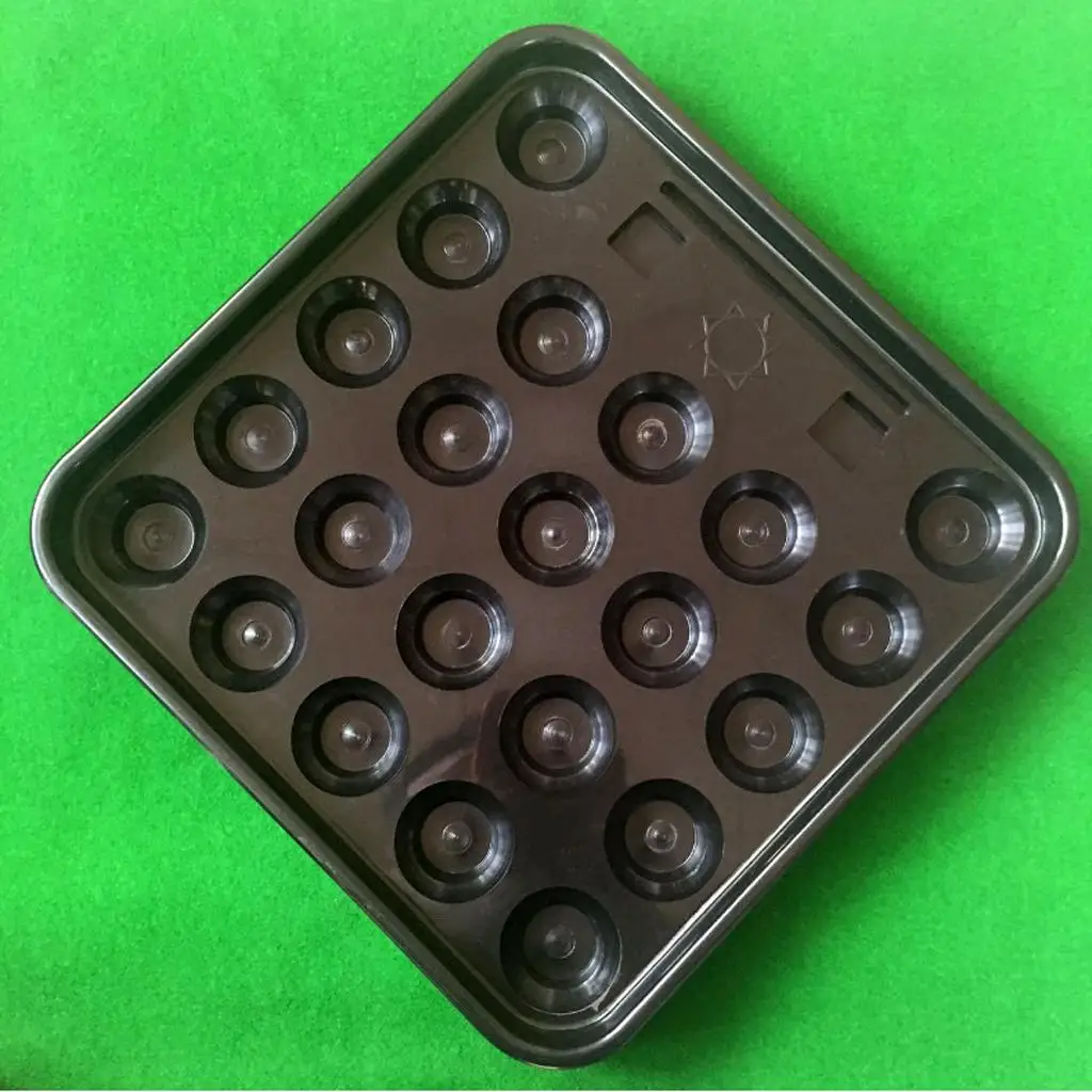 

Black Plastic Snooker Balls Tray Anti Spill Pool Ball Accessories 31x31cm Hold 22 Balls for Billiard Hall or Home Table