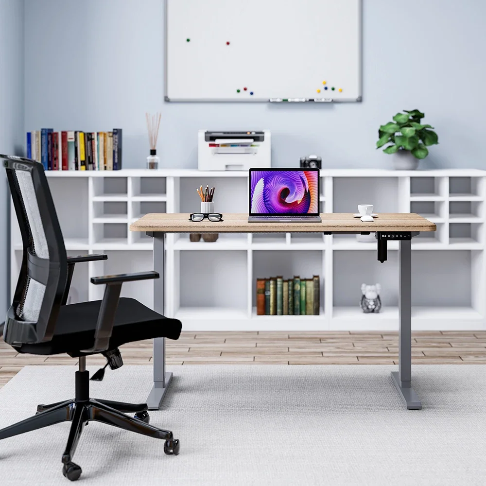 2026 Affordable Single Motor Electric Smart Standing Tables Sit Stand up Office Lifting Desk Height Adjustable Desk Frame