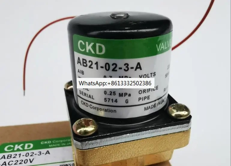 

CKD AB21-02-1-A AB21-02-2-A AB21-02-3-A AB21-02-5-A -AC220V -DC24V -AC110V AB21-02 электромагнитный клапан