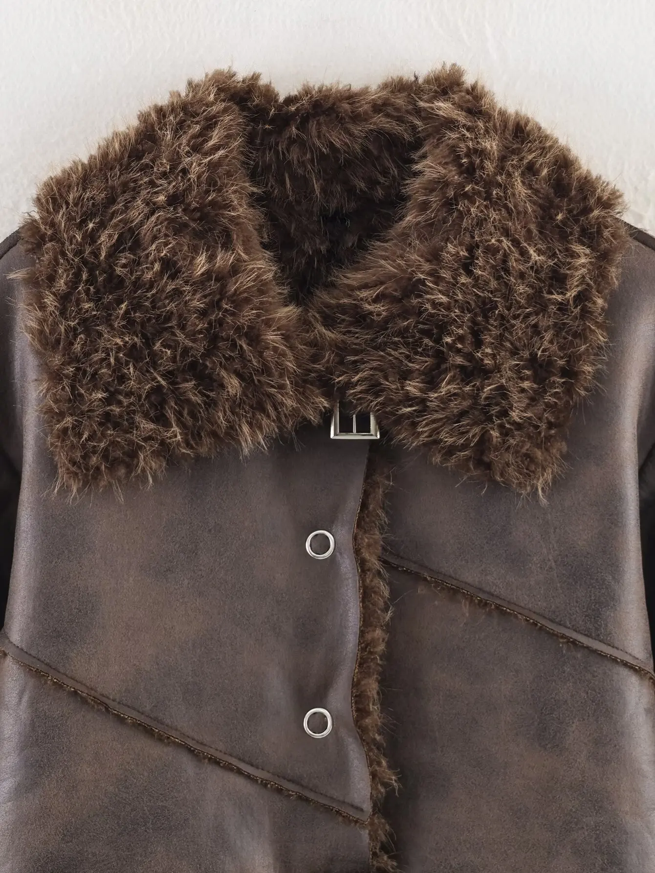 2025 femmes élégant rétro hiver chaud daim Faux cuir fourrure de mouton vestes dame Moto Biker lâche épaissir rue surdimensionné manteaux