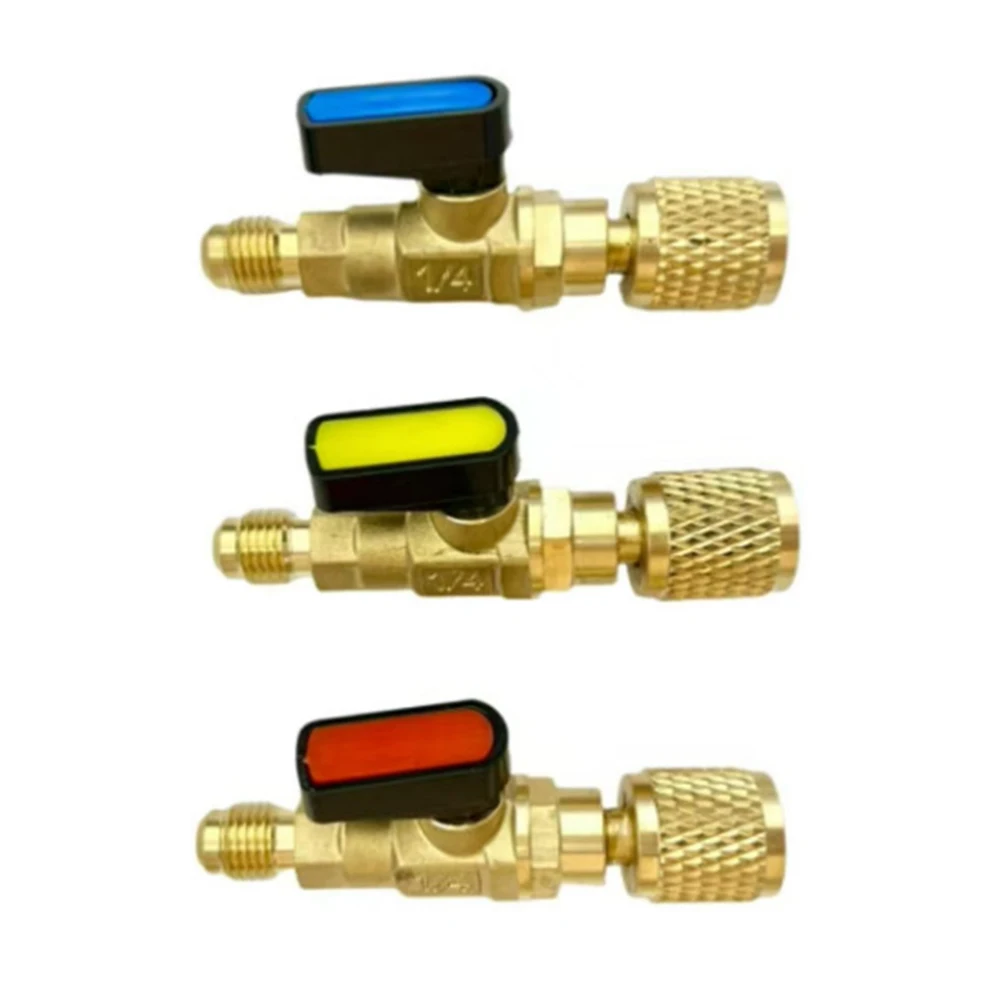 11199992ria4SAE Stra324234gerant Ball Valve Adapter Fittings Air Conditioning For R410A R32 R454A R454B R454C System
