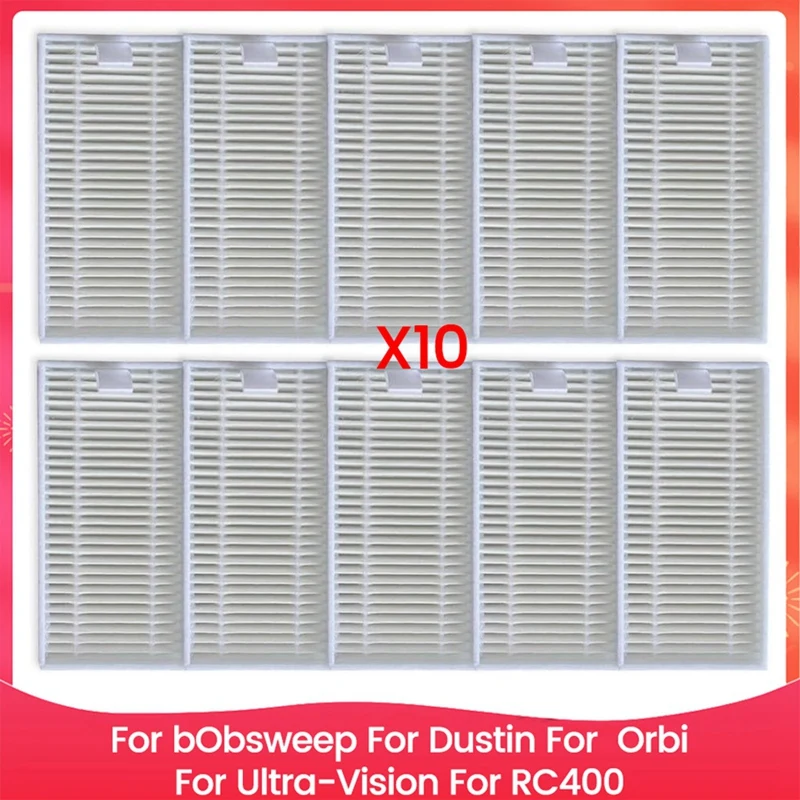 

Комплект из 10 сменных фильтров для Bobsweep, Dustin, Orbi, Ultra-Vision, RC400, запасные части для вакуума