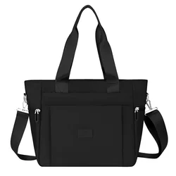 Casual Waterproof Oxford Cloth Tote Bags Multi Pockets Large-capacity Light Shoulder Bags Simple Handbag For Travelling Shopping
