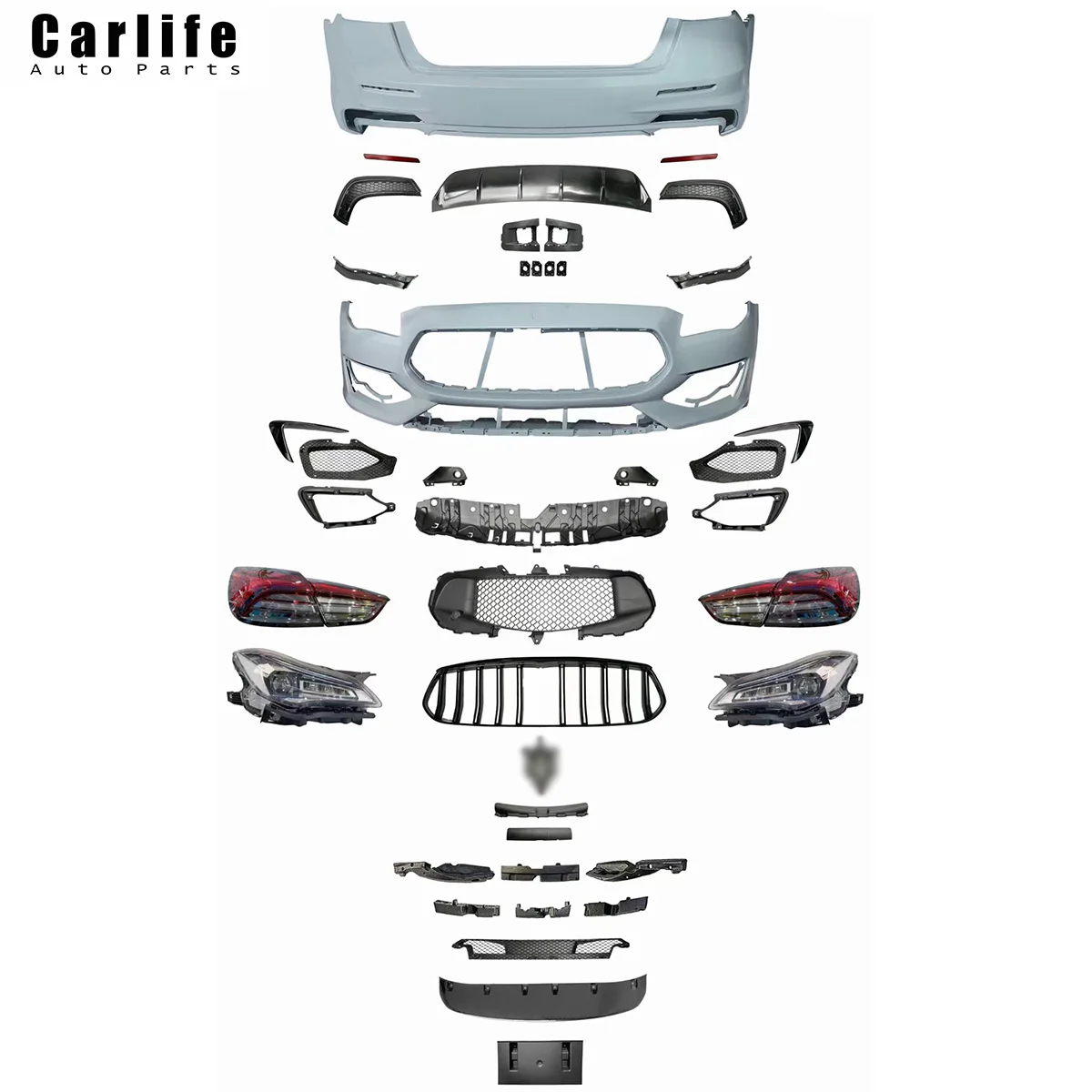

Hot Sale Automobile Car Bumpers Conversion Body Kit for Maserati Quattroporte Fortrofeo 2013-2017 Change to 2023 Trofeo.