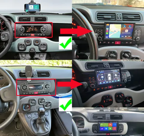 Hohe OEM Auto Radio Für Fiat PANDA 2013-2020 Touchscreen Android Audio GPS IGO Karte Autoradio Bluetooth CarPlay multimedia-Player
