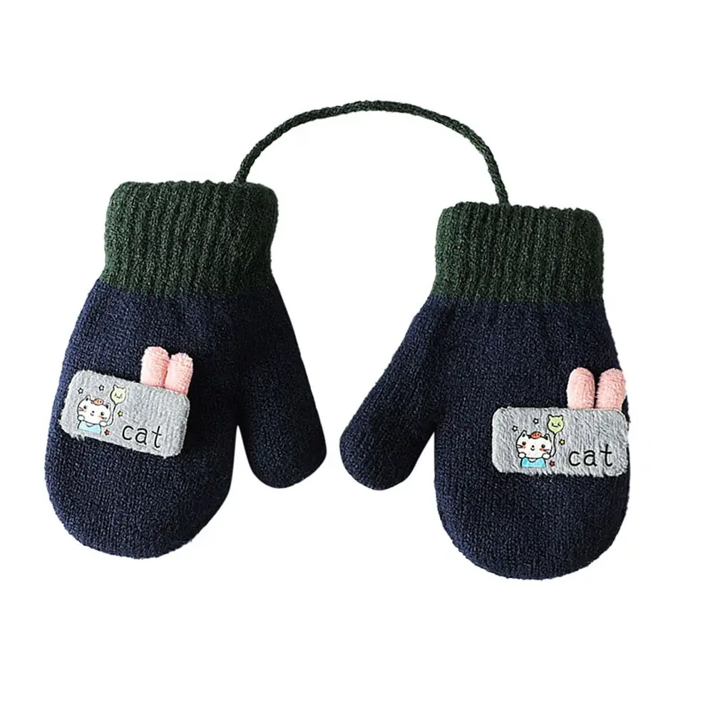 

Winter Boys Thickened Girls Rabbit Toddler Baby Knitted Gloves Baby Mittens Warm Mittens Cartoon Gloves