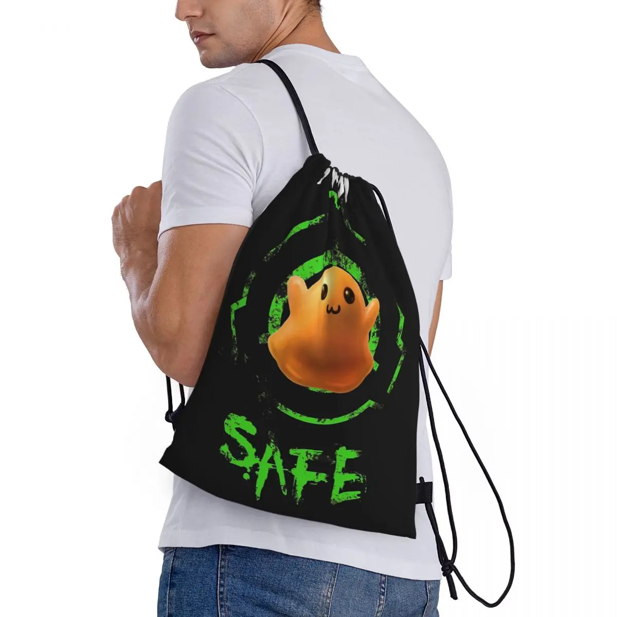 

SCP-999 The Tickle Monster Backpacks Fashion Drawstring Bags Storage Bag Book Bags for Travel Students