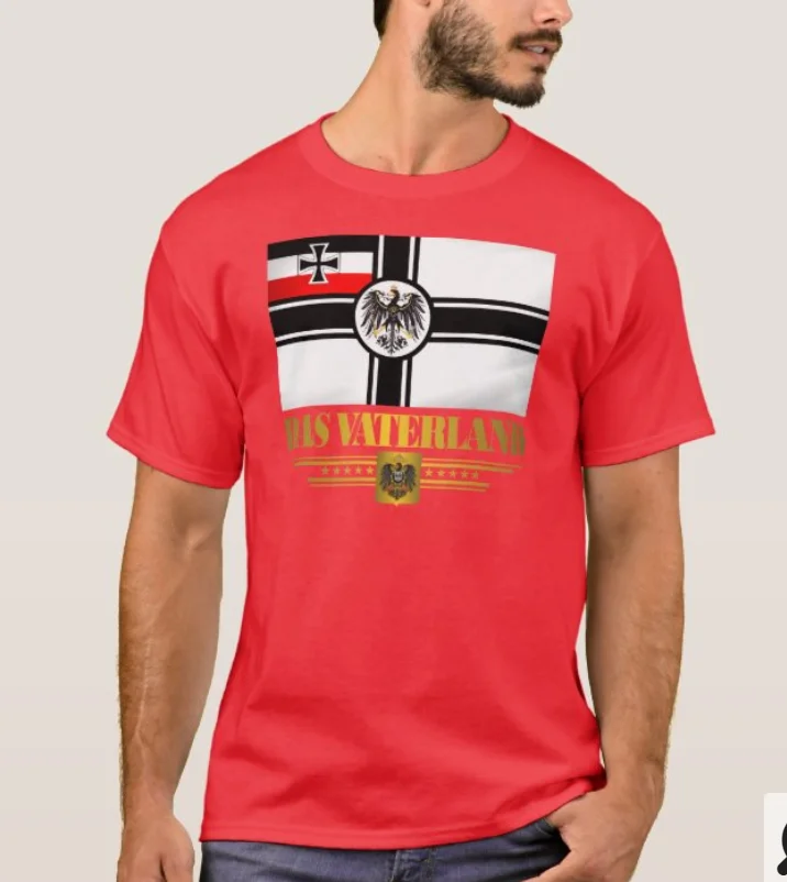 Das Vaterland. German Imperial Flag T-Shirt. Summer Cotton Short Sleeve O-Neck Mens T Shirt New S-3XL