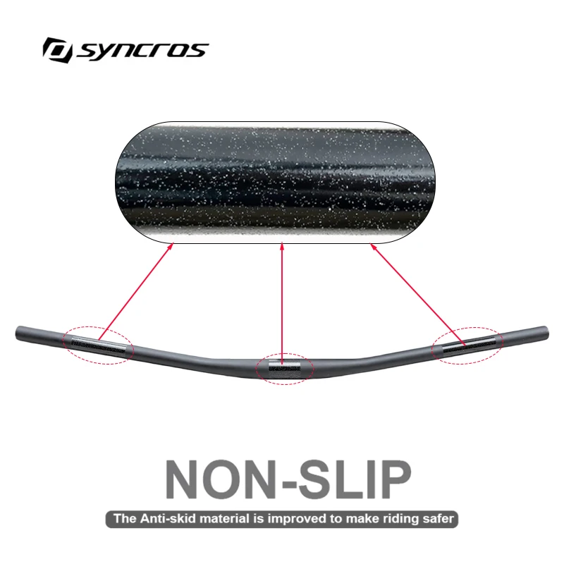 Syncros Carbonfaser MTB Lenker 9 Grad 31,8mm Matt Flach Mountainbike Lenker Fahrradzubehör – Detail 5