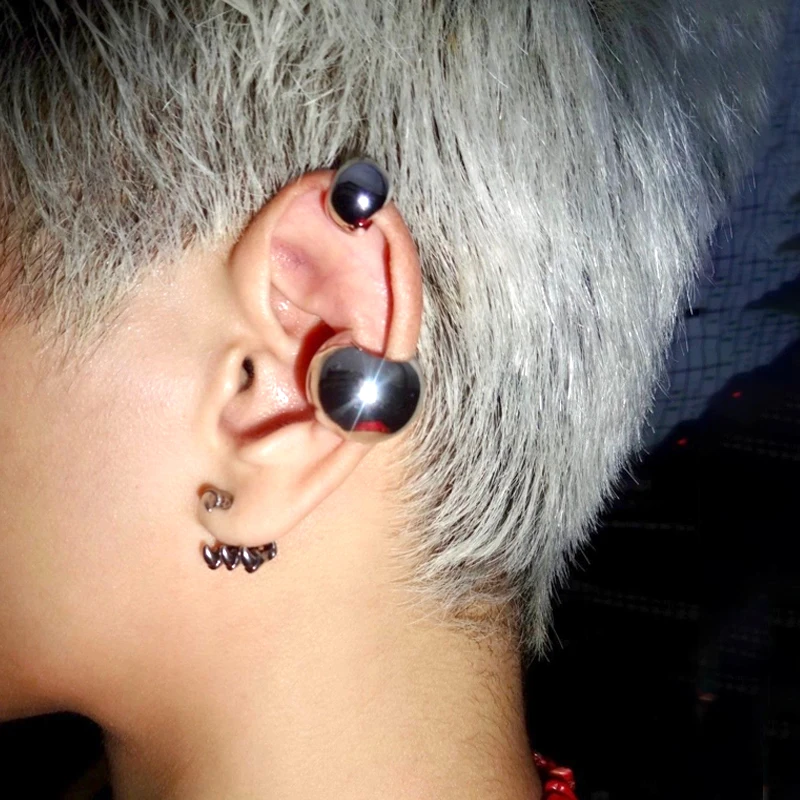 Punk Charm C-shaped Earrings Cool Men Women Accessories Goth Jewelry Geometric Earrings Grunge Rock Earrings