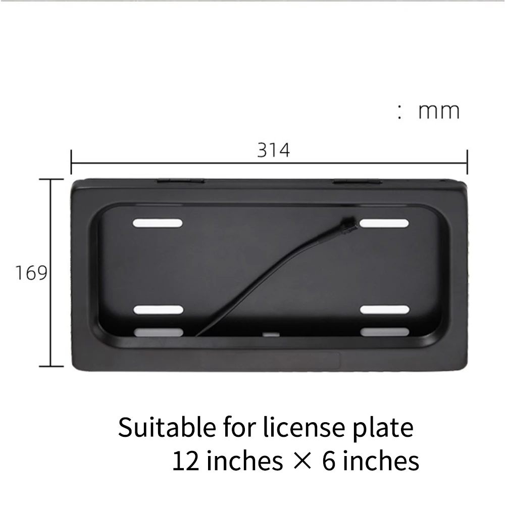 2pcs Electric UP DOWN curtain Car License Plate Frame Bracket Remote Plate Car US