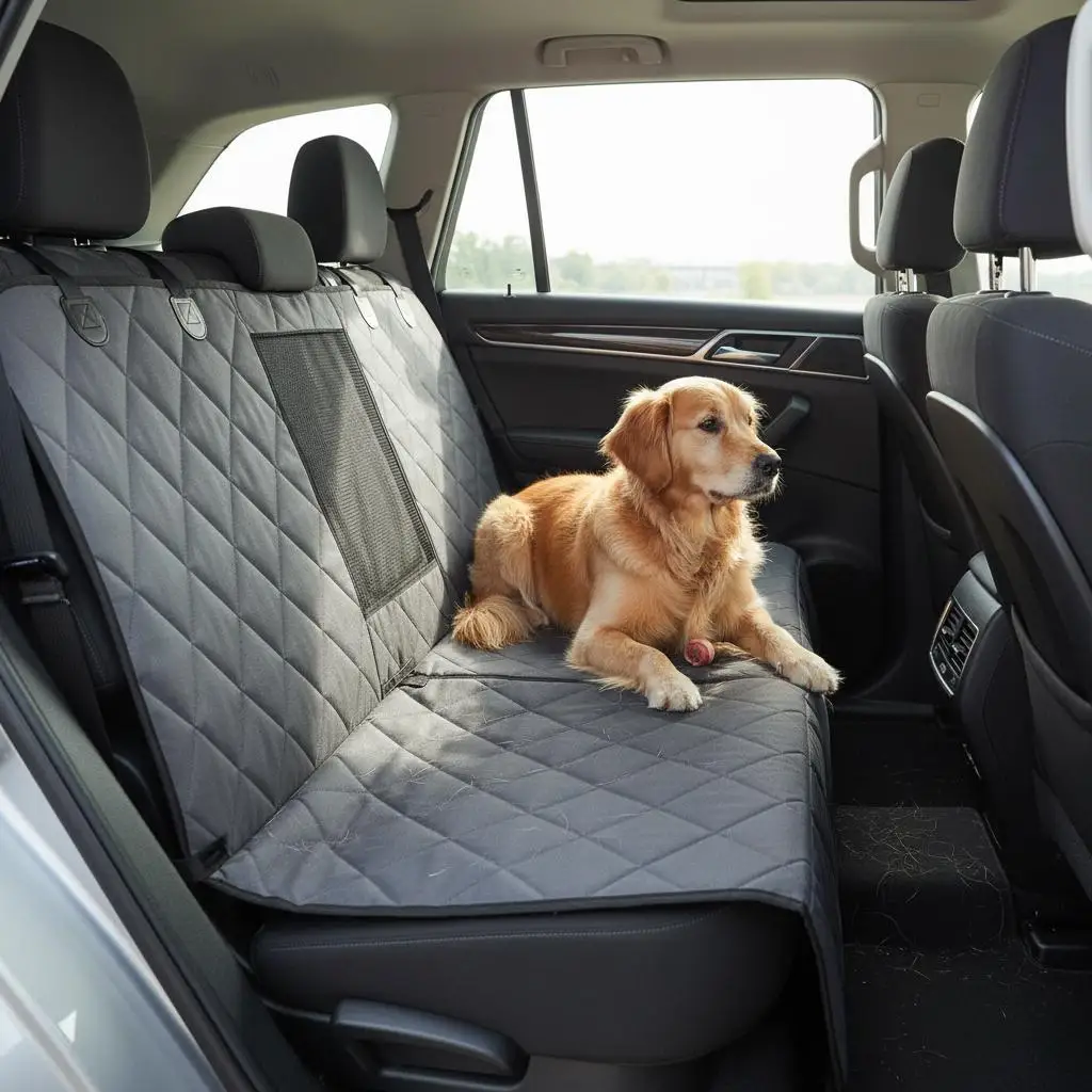 

Удлинитель заднего сиденья для собак, гамак для собак на заднее сиденье автомобиля, водонепроницаемый чехол для заднего сиденья автомобиля с жестким дном, 54"x24", Sup