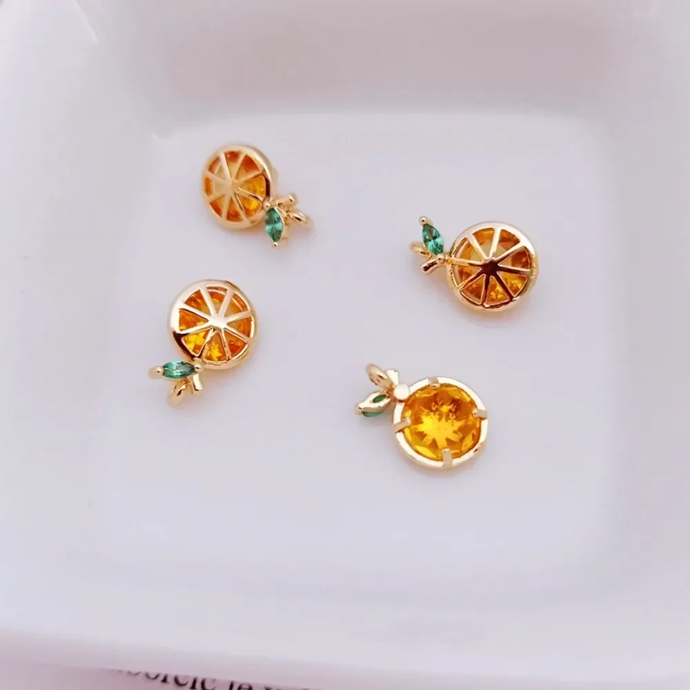 

14K Gold-plated Accessories, Lemon Yellow Zircon, Lemon Pendant, Small Pendant, Bracelet, Necklace, DIY Handmade Jewelry