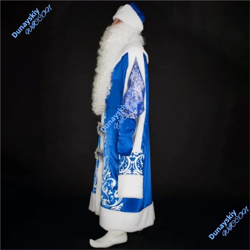 مجموعة أزياء سانتا كلوز الفاخرة ملابس تنكرية للشعر الأخضر لأداء عيد الميلاد #5