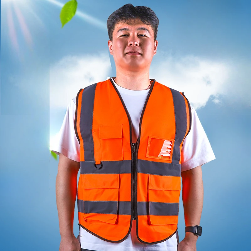 Reflective Vest Traffic Duty Construction Site Sanitation Suit High Brightness Comfortable Durable Breathable