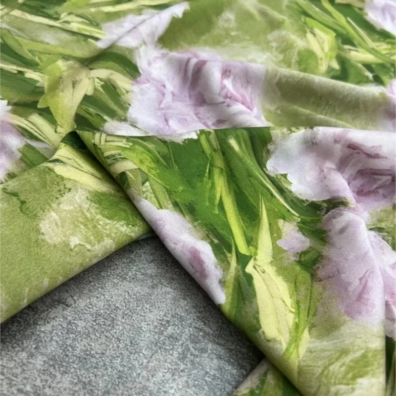 

New silk elastic double crepe fabric shirt skirt and clothing