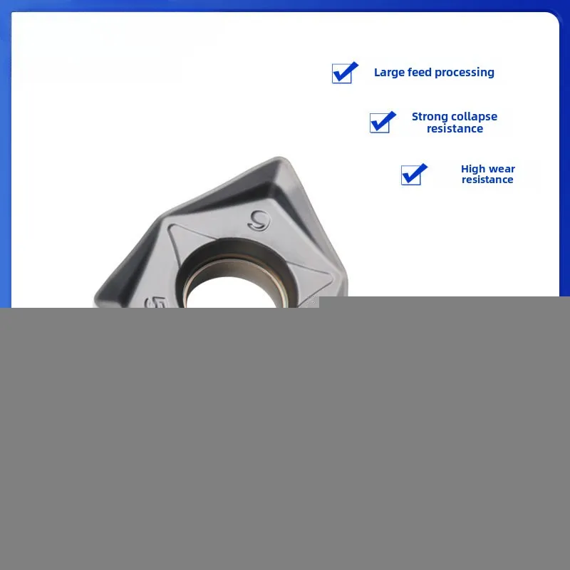 Milling insert WNMU080608Double-sided peach type carbide milling cutter numerical control hexagonal fast forward for steel parts