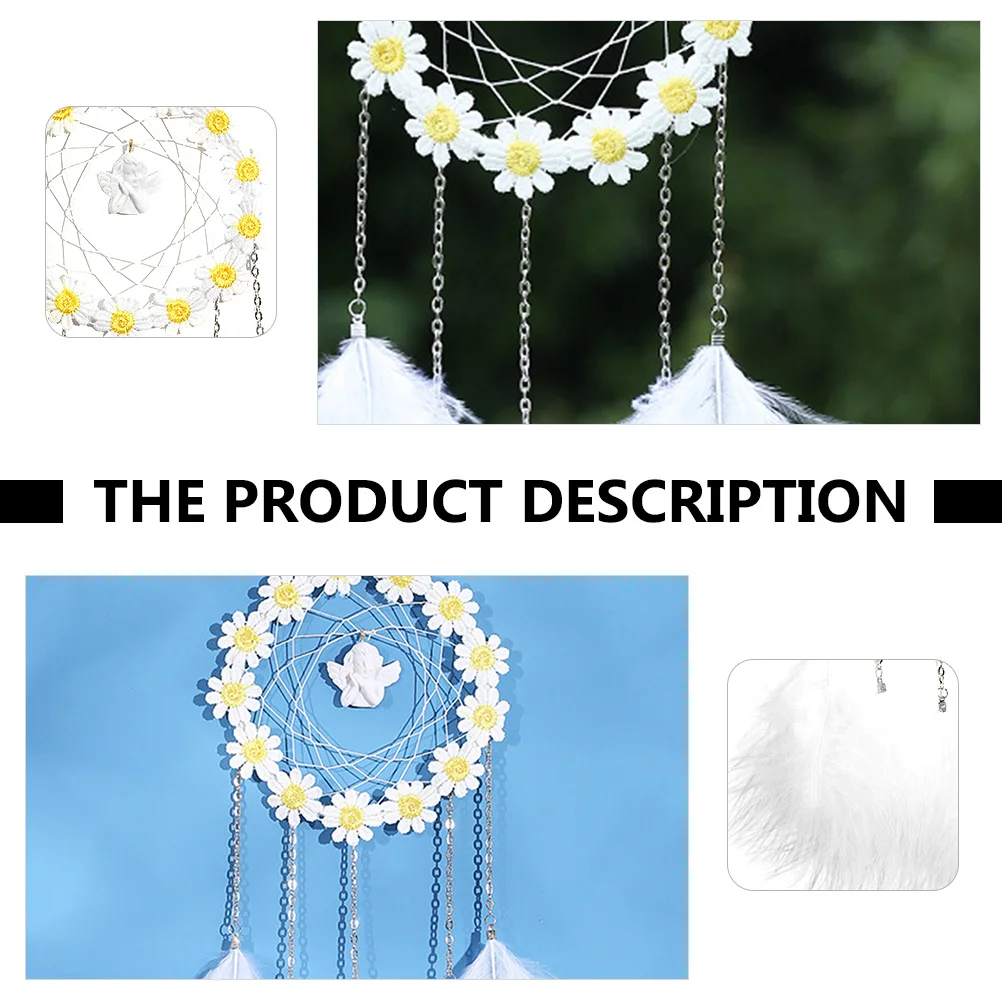 

Dreamcatcher Wall Hanging Decoration Pendant Woven for Home Festival Gift Handmade Ornament with Light Bedroom