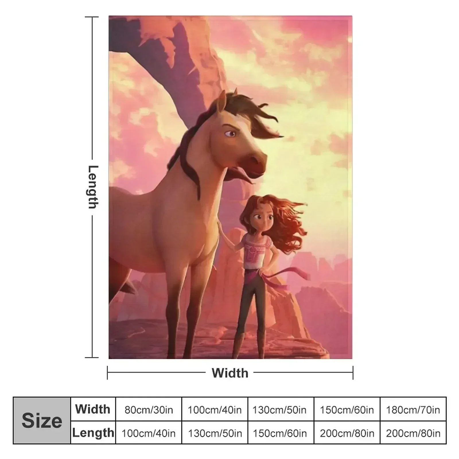 Spirit Untamed Throw Blanket Thermals For Travel Personalized Gift Kid'S Single Blankets