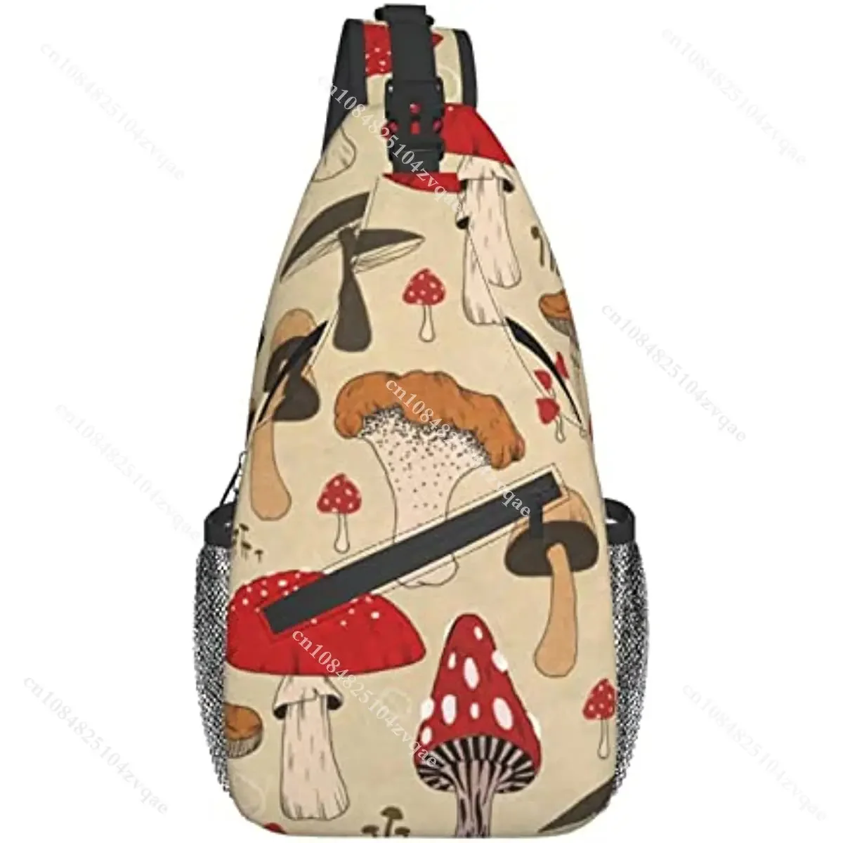 Bolsa de ombro Crossbody ao ar livre para jovens adultos, Mochila Sling Caminhada, The Various Mushroom, Unisex