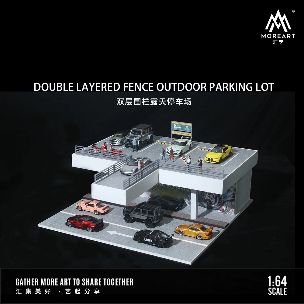 

TimeMicro&MoreArt 1:64 Double-walled open-air parking lot assembly scene