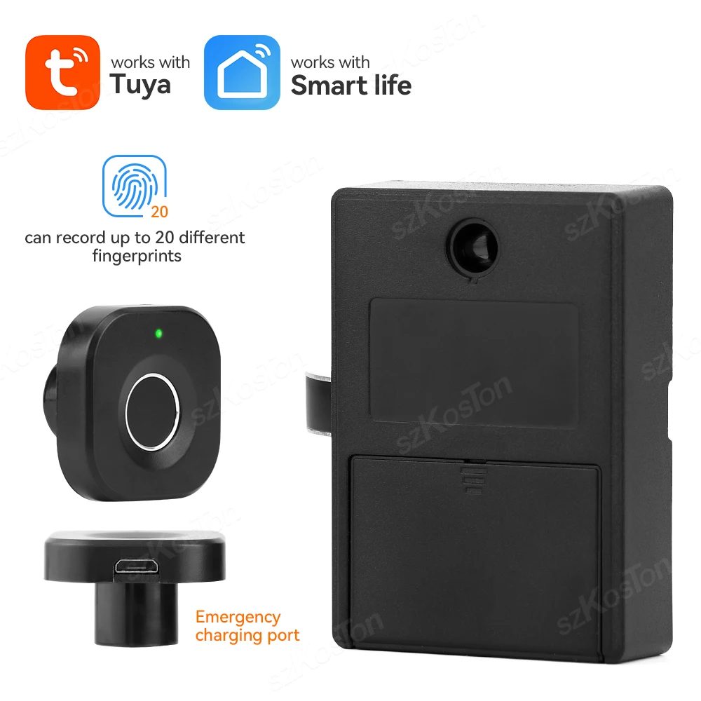 

Tuya Smart Door Lock Fingerprint Digital Electronic Lock for Drawer Cabinet Keyless Unlock Security Protection Smart Life APP