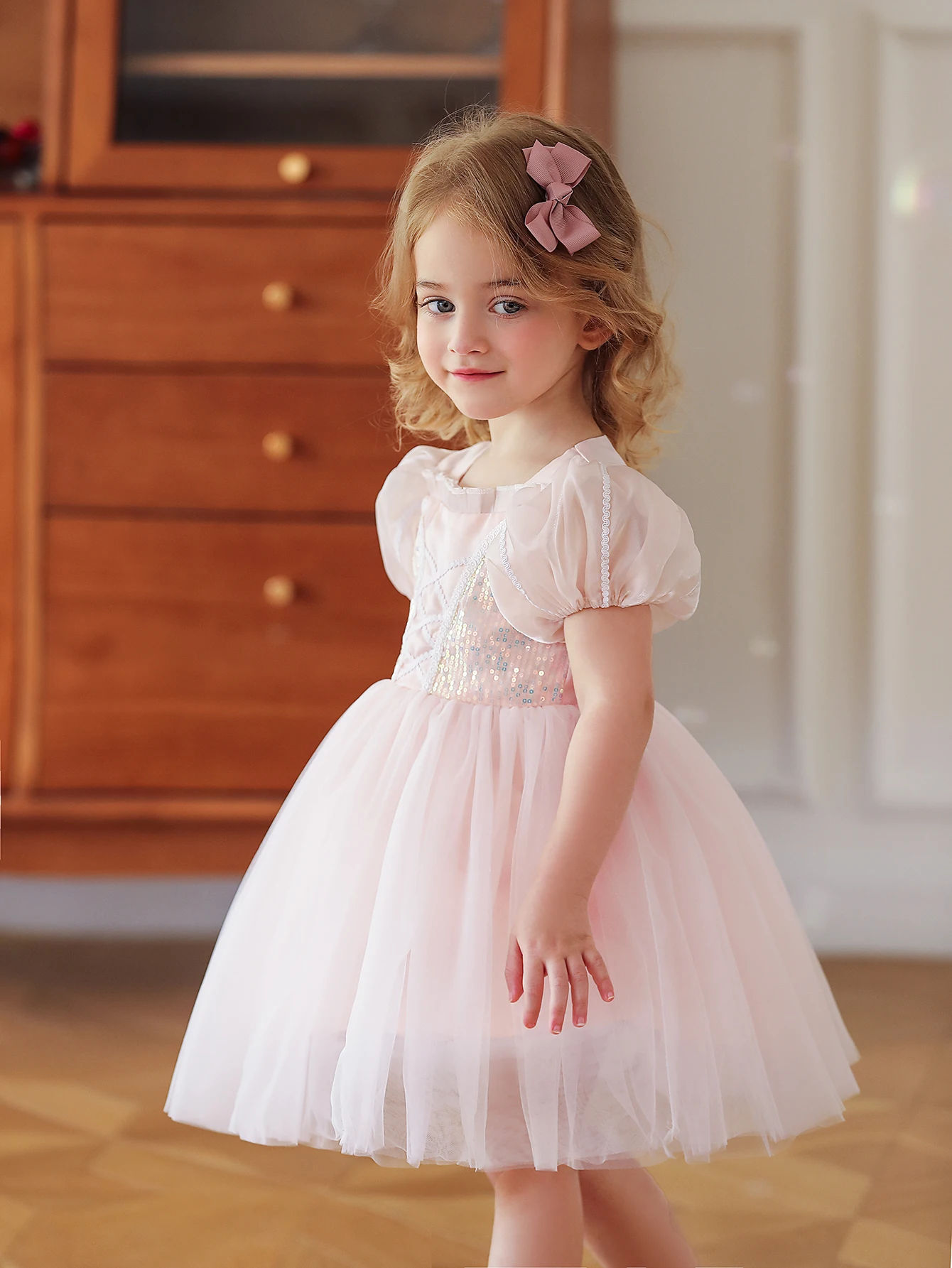 Wholesale Children Clothes Girls Frock Knee-Length Party Dresses For 4yr Little Girl