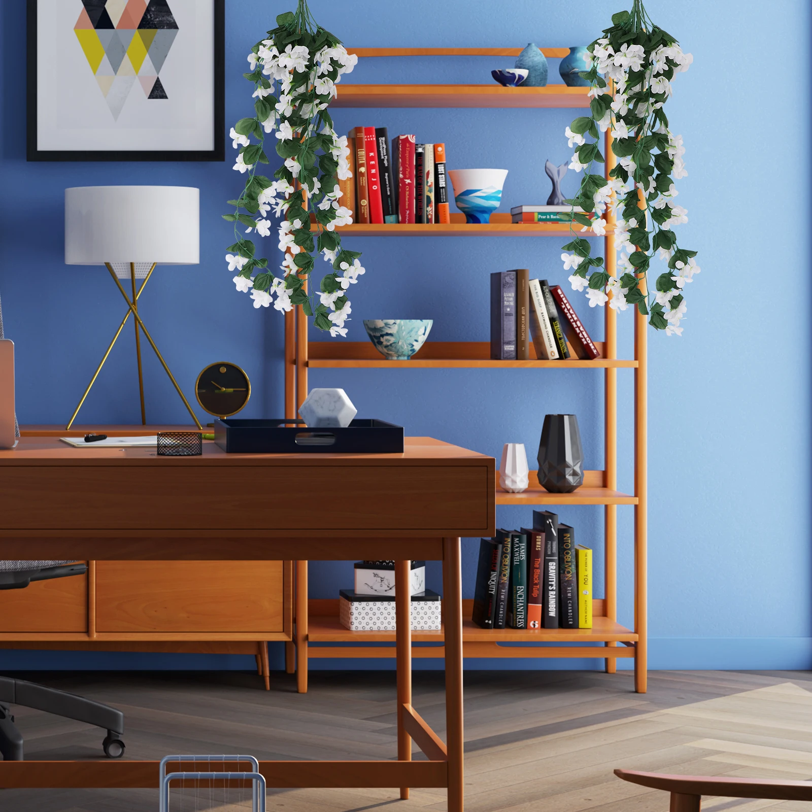 

Simulated Lavender Flowers 4 Petals Purple Decor Violets Craft Silk Plants Plastic Flower Arrangement Home