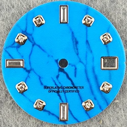 NH35 Dial 28.5mm New Marble Pattern Enamel Dial High-Quality Watch Accessory for NH Series Movements Custom Logo Available