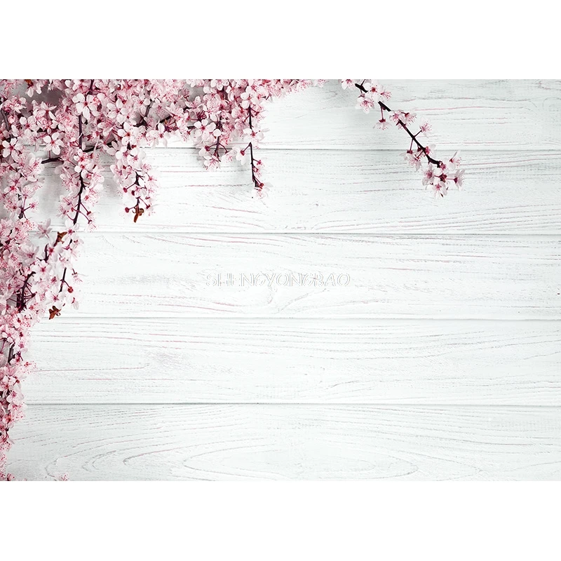 Vinyl Custom Photography Backdrops Props Flower Wood Planks Photo Studio Background  21912 NNL-06