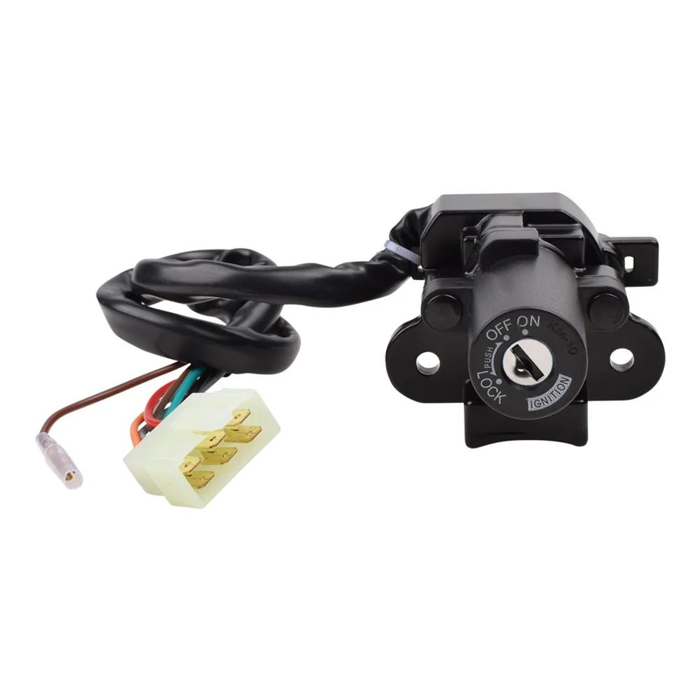 For Motorcycle Front Lock Ignition Switch Kit Key Cylinder Set Plastic And Metal Front Placement Easy Installation