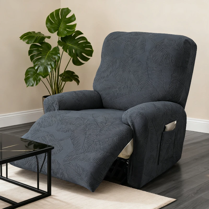 

Jacquard Stretch Recliner Sofa Cover Relax Anti-Scratch Couch Recliner Armchair Furniture Slipcovers 1/2 Seater for Living Room