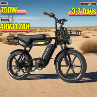 KOOLUX X9 Pro E Bike 750W Motor 48V31.2AH Battery Hydraulic Braking Electric Bicycle 20-Inch Fat Tire All Terrain Electric Bike